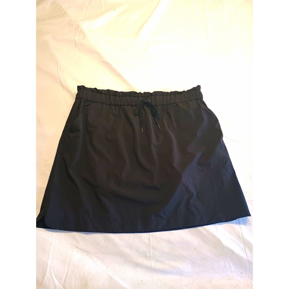 TEK GEAR Women's Plus 1X Black Skort Drawstring Elastic Waist Pockets